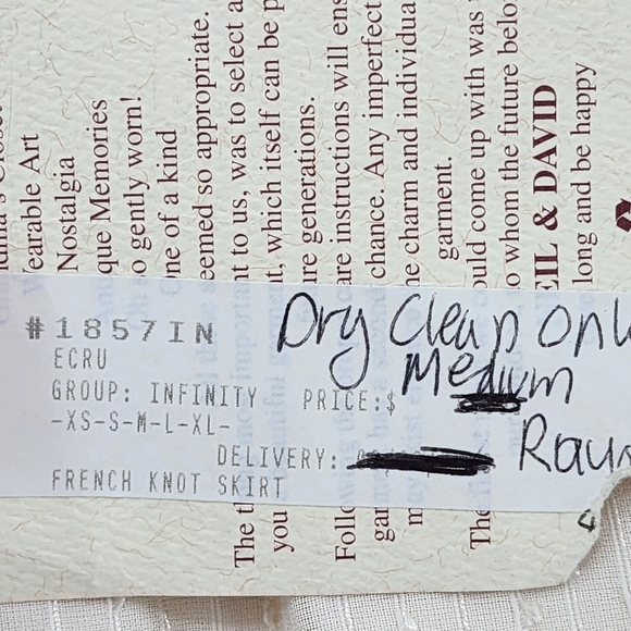 Neil & David Women's Vintage Textured Asymmetrical French Knot Midi Fairy Skirt - Picture 7 of 7